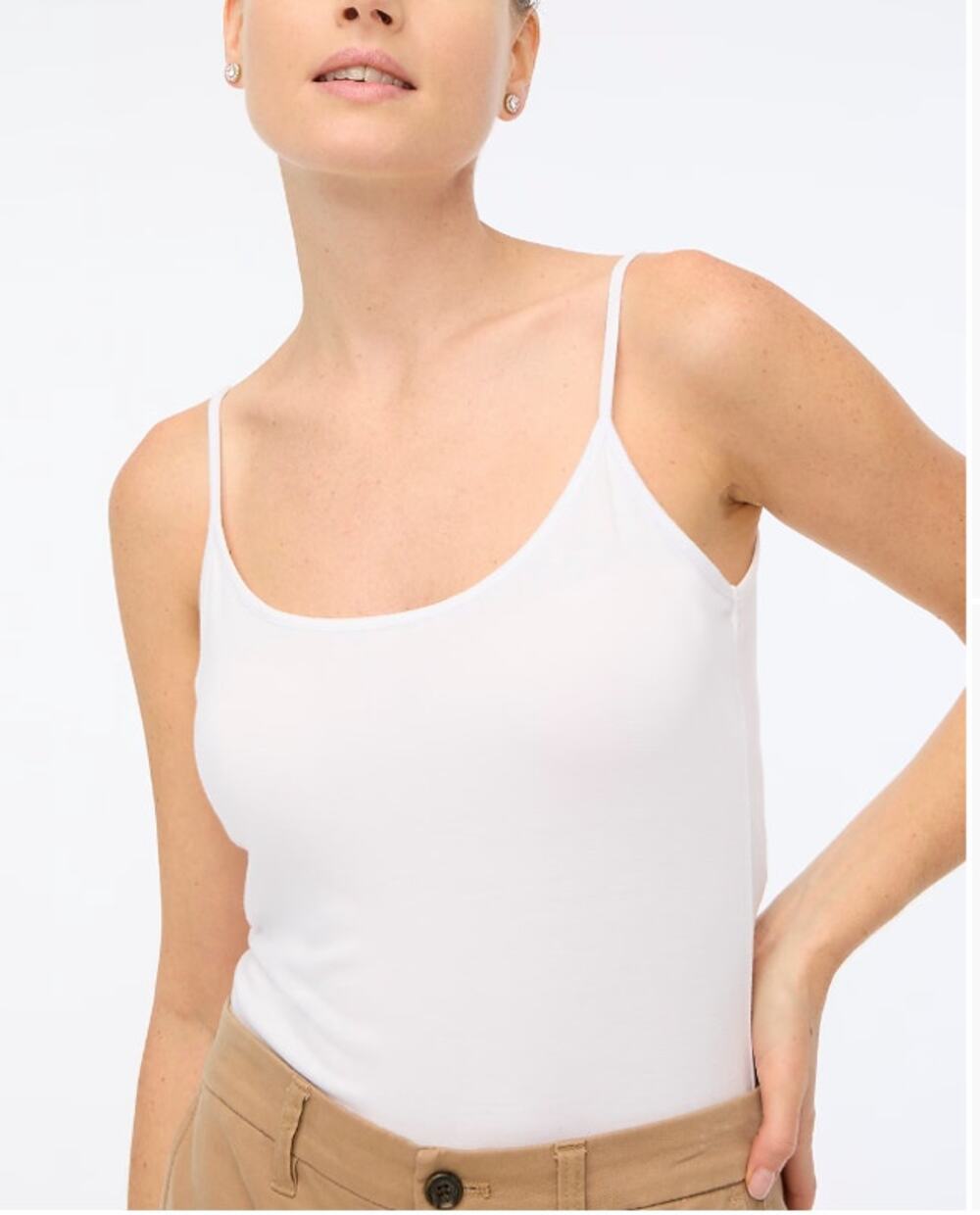 NWOT J.Crew Factory Layering Cami Tank Top White Medium AP581